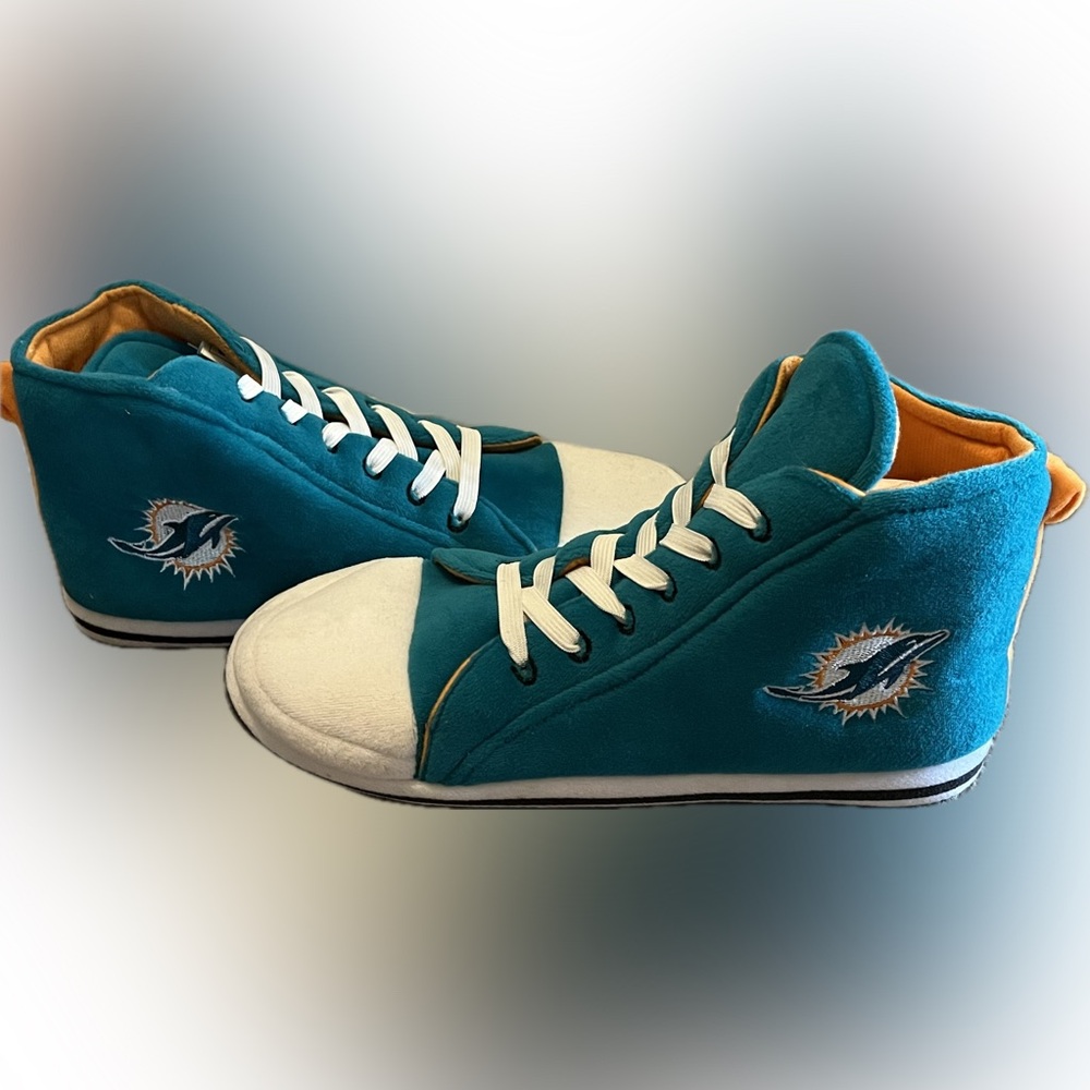 Men’s Miami Dolphins High Top Slippers Size M